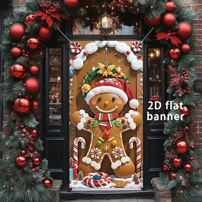 “Gingerbread Man Xmas Banner – Perfect for Porch & Party Decor” Shopulia