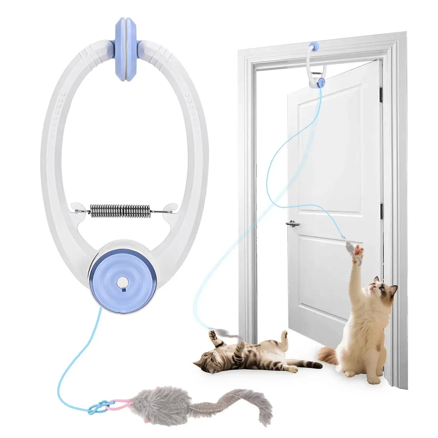 Cat Toys Electric Door Hanging Cat Toy Interactive Cat Toy USB Rechargeable Self Play Toy Retractable Kitten Toys | Shopulia