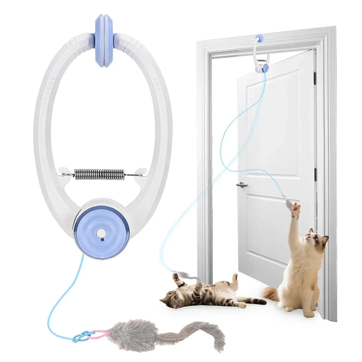 Cat Toys Electric Door Hanging Cat Toy Interactive Cat Toy USB Rechargeable Self Play Toy Retractable Kitten Toys | Shopulia