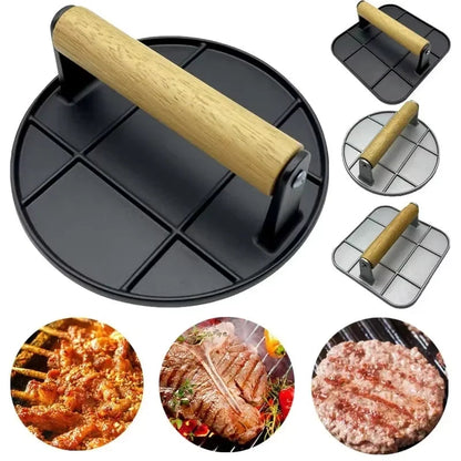 HomeGrill™ Cast Iron Meat Patty Press Shopulia