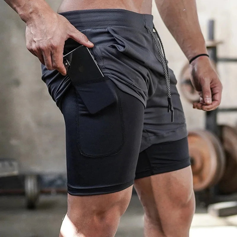CamoRun™ 2-in-1 Men’s Gym Shorts Shopulia