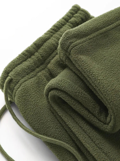 Vintage Thick Winter Casual Fleece Pants Men Wide leg Baggy Warm Sweatpants Male Drawing Jogger Pants Falls Trousers Shopulia