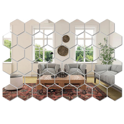 MirrorHex™ Wall Art Stickers for Home Decor Shopulia
