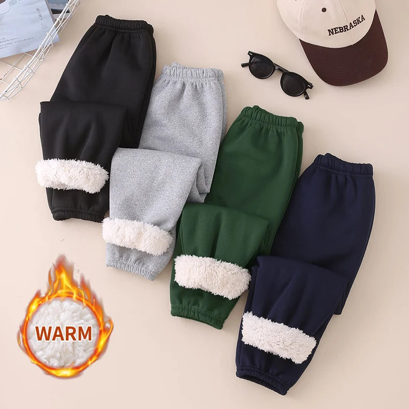 CozyKids™ Thick Plush Sports Pants Shopulia