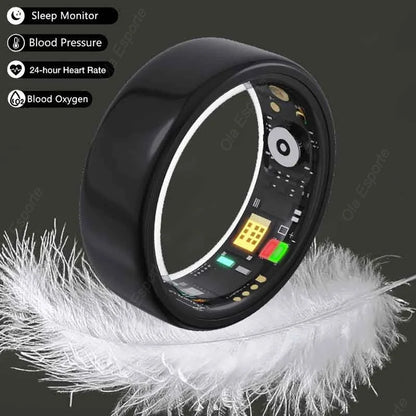 Smsmung Smat Ring Sleep Heart Rate Blood Oxygen Monitoring Ring Waterproof Smart Ring Men Women - Shopulia