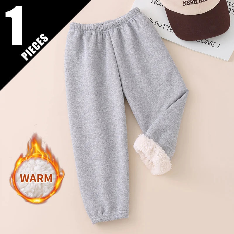 CozyKids™ Thick Plush Sports Pants Shopulia