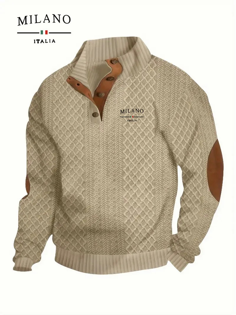 Milano™ Pattern Pullover – Warm, Soft & Stylish Men’s Sweater for Autumn & Winter