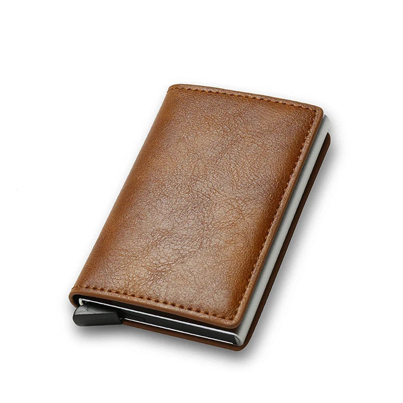 RFID Aluminium Leather Wallet