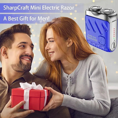 Portable Rotary Dual Ring Electric Shaver Men Travel Mini Shaver Double Floating Magnetic Blade Head Rechargeable Pocket Razors | Shopulia