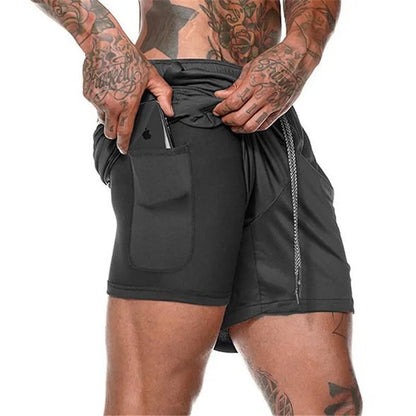 2026™ Men’s Double-Layer Sports Shorts Shopulia