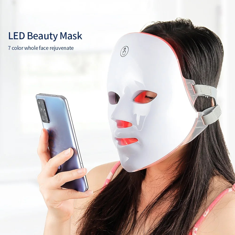 LumiLift™ LED Facial & Neck Rejuvenation Mask Shopulia