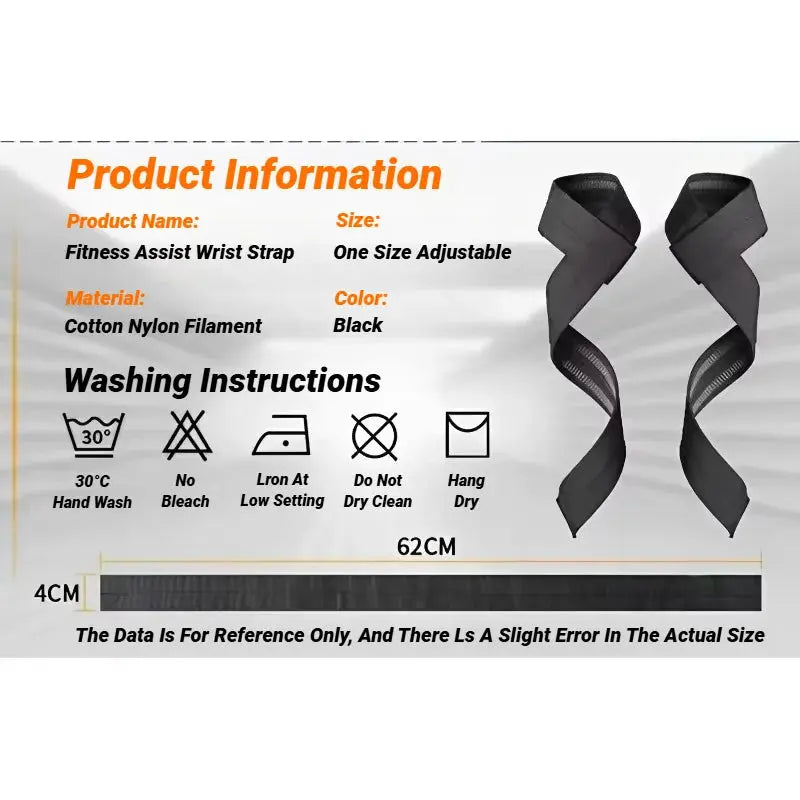 ProLift™ Non-Slip Gym Grip Straps 2Pcs Shopulia