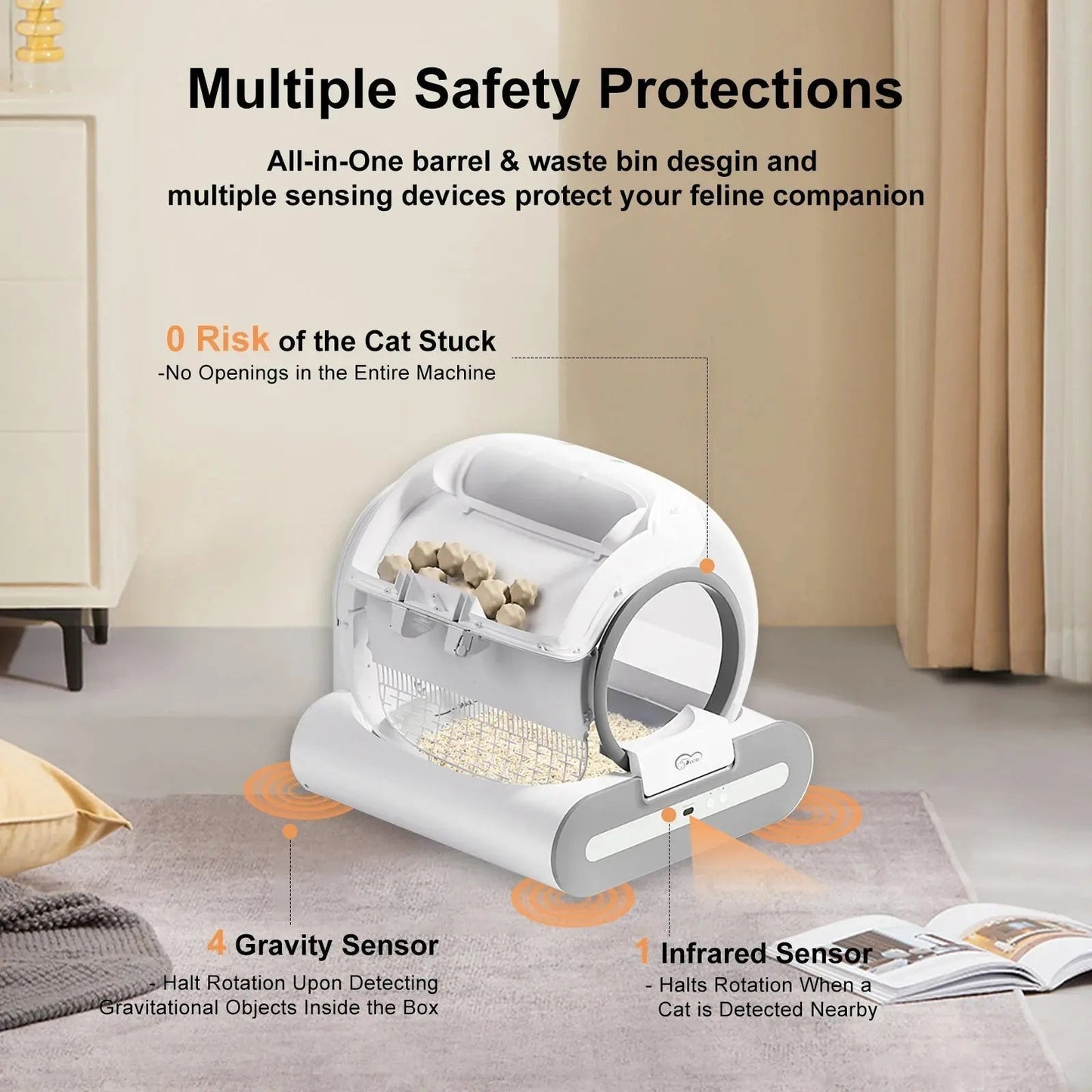 Automatic Cat Litter Box Self Cleaning with App Control | Shopulia