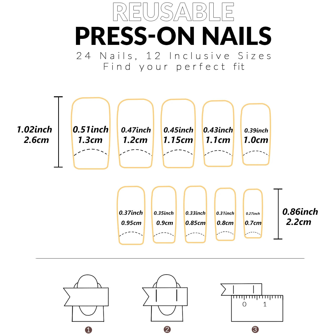 “Full Cover Nude Fake Toenails – French Black Border Set for Women” Shopulia