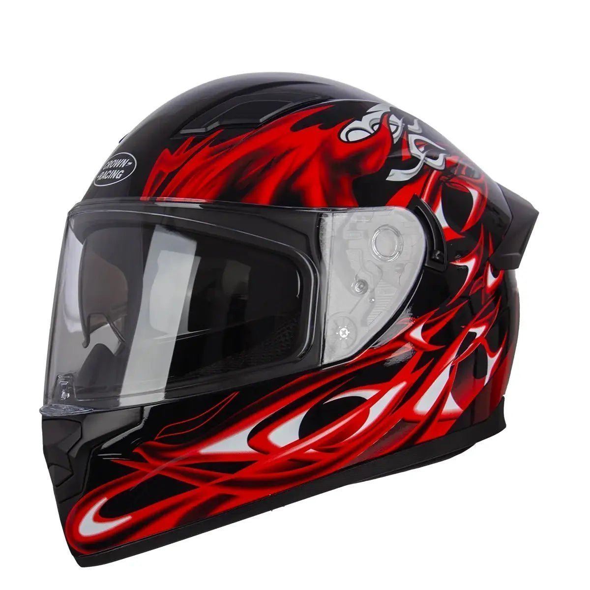 Full - Face Motorcycle Helmet DOT Certified Unisex Helmet with Built - in Sun Visor and Clear Outer Visor | Shopulia