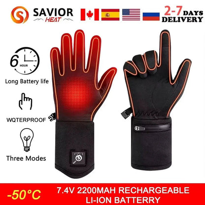 Savior Heat Electric Heated Glove Liners for Men Women Rechargeable Battery Heating Riding Ski Snowboarding  Cycling Thin Gloves | Shopulia
