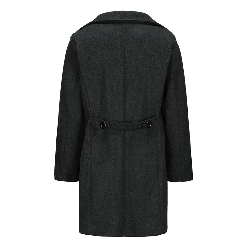 Classic Wool Blend Peacoat Shopulia