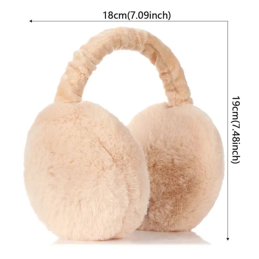 Fashion Autumn Winter Earmuffs Women Men Ear Warmer Plush Solid Color Adjustable Foldable Ear Muffs Earflap Earmuffs | Shopulia