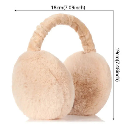 Fashion Autumn Winter Earmuffs Women Men Ear Warmer Plush Solid Color Adjustable Foldable Ear Muffs Earflap Earmuffs | Shopulia