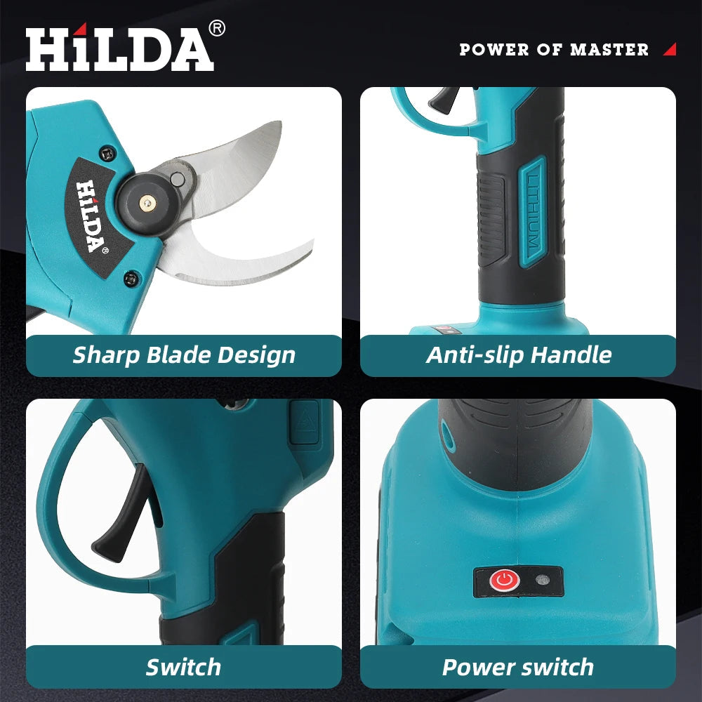 HILDA™ 18V Brushless Pruning Shears – Cordless Branch Cutter Shopulia