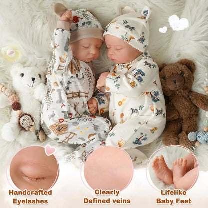 Reborn Baby Twins - 20 Inch Realistic Reborn Boys with Soft Fabric Body, Lifelike Newborn Dolls with Clothes and Accessories | Shopulia