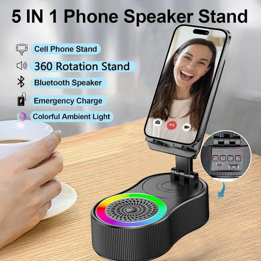 5 in 1 Audio Bluetooth Speaker with Power Bank