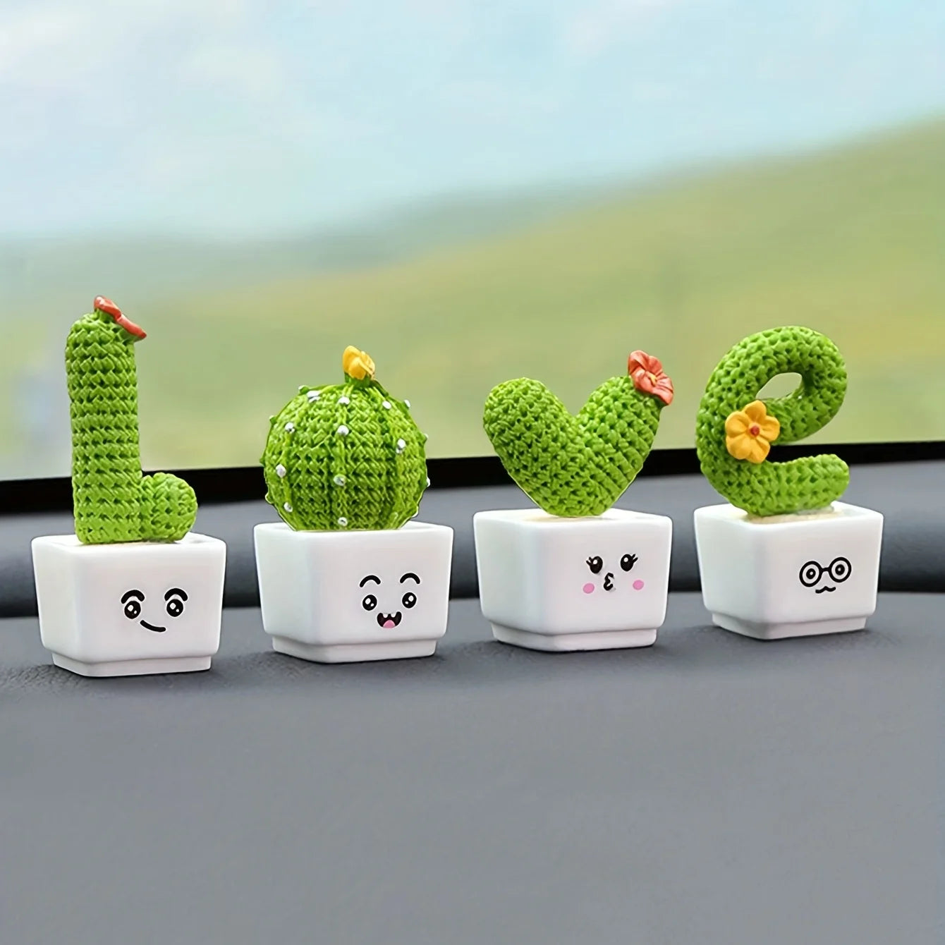 Mini Cactus Resin SetSucculent Desk Decor Shopulia