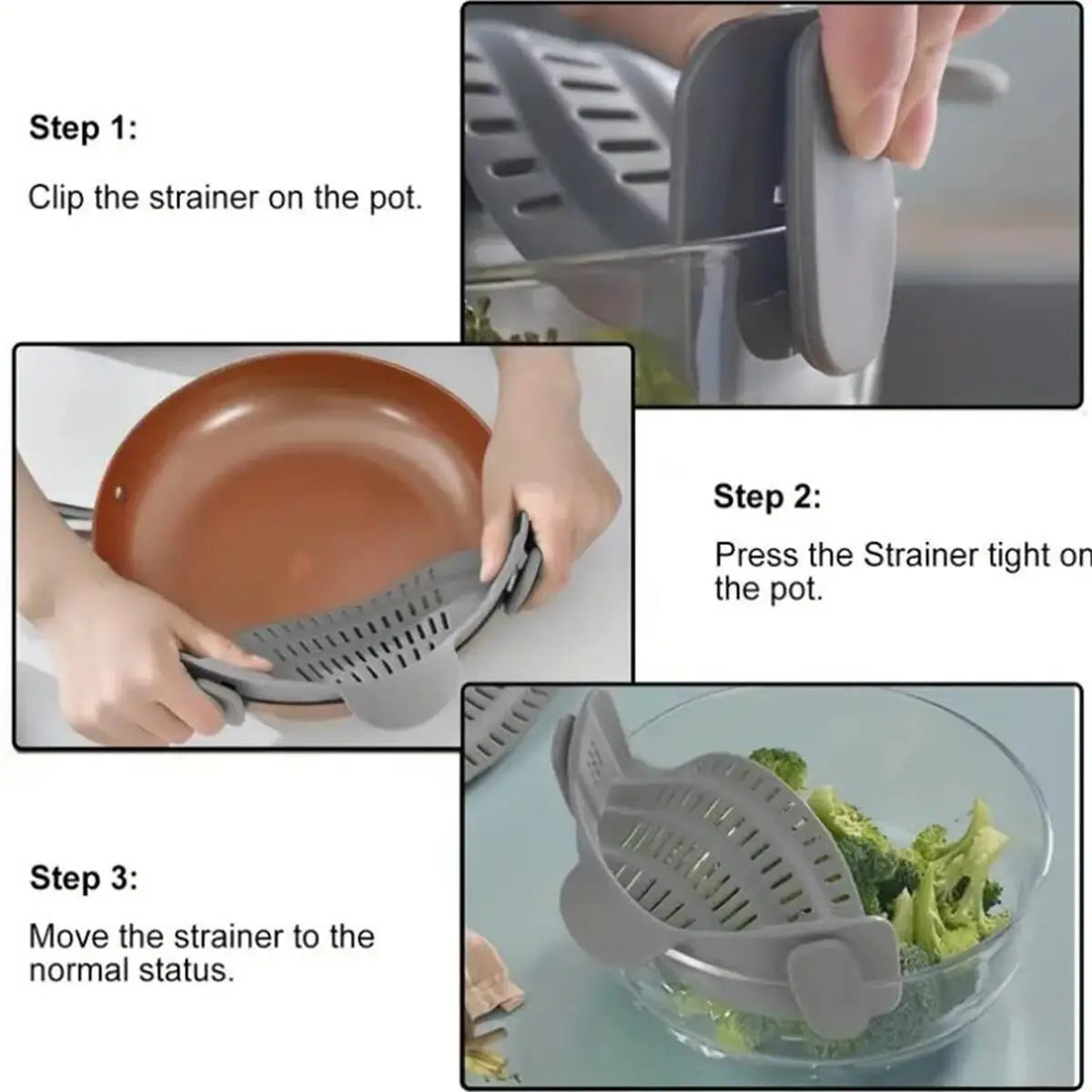 Clip-On™ Adjustable Pot Strainer Shopulia