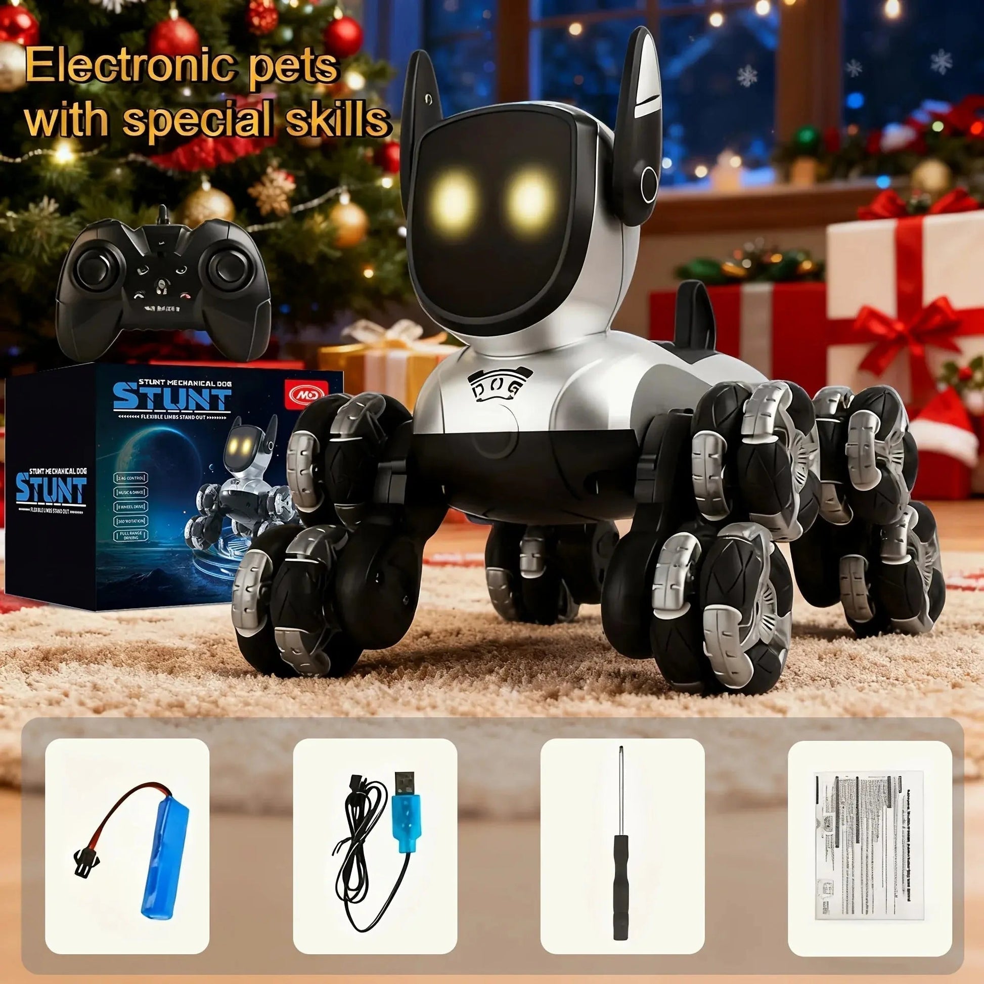 New Smart RC Robot Dog-2.4GHz Wireless, Realistic Pet Interaction, Music & Lights. Perfect Birthday/Christmas Gift for Kids 6-12 | Shopulia