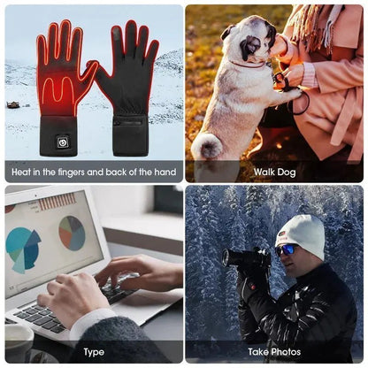 Savior Heat Electric Heated Glove Liners for Men Women Rechargeable Battery Heating Riding Ski Snowboarding  Cycling Thin Gloves Shopulia