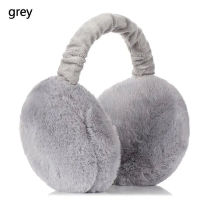 Fashion Autumn Winter Earmuffs Women Men Ear Warmer Plush Solid Color Adjustable Foldable Ear Muffs Earflap Earmuffs | Shopulia