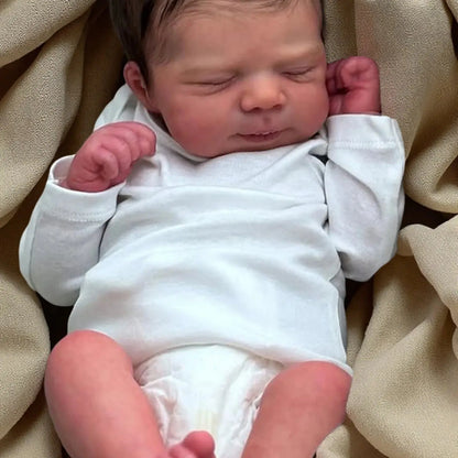 Risbecko Lifelike 43cm Finished Reborn Doll, Like Real Baby Handmade Art Doll, 3D Painted Skin With Visible Veins Vinyl Limbs Shopulia