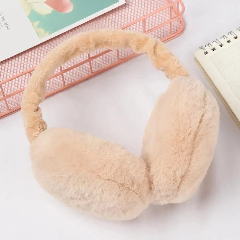Fashion Autumn Winter Earmuffs Women Men Ear Warmer Plush Solid Color Adjustable Foldable Ear Muffs Earflap Earmuffs | Shopulia