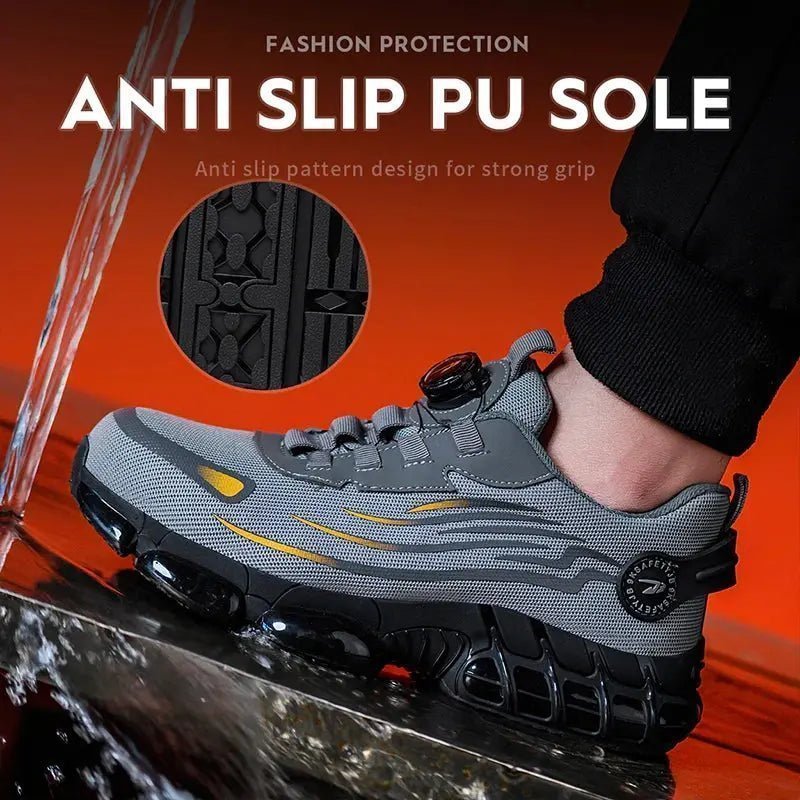 Breathable lace-free soft sole comfortable anti-smash anti-puncture labour insurance shoes | Shopulia