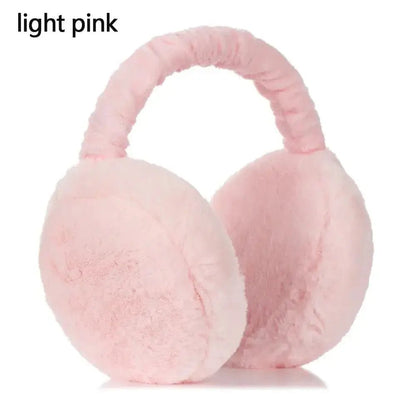 Fashion Autumn Winter Earmuffs Women Men Ear Warmer Plush Solid Color Adjustable Foldable Ear Muffs Earflap Earmuffs | Shopulia