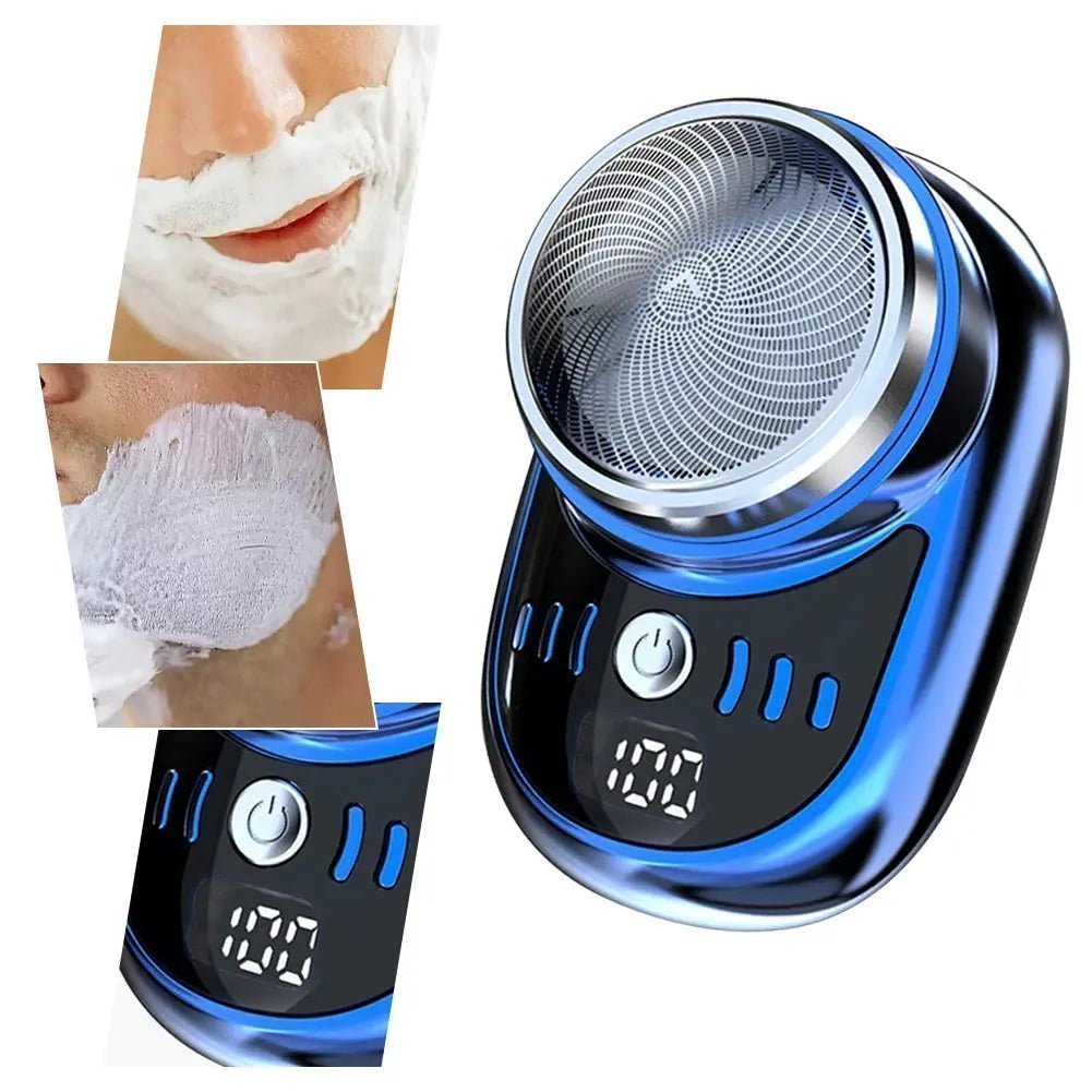 Men Vehicle Mounted Shaver USB Charging Face Beard Trimmer with Digital Display Shaving Face Beard Razor Washable Car Home Razor | Shopulia