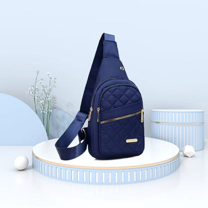 Secure & Organized: Lightweight Oxford Sling with Interior Zipper Pocket - Shopulia