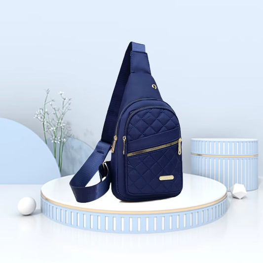 Secure & Organized: Lightweight Oxford Sling with Interior Zipper Pocket - Shopulia