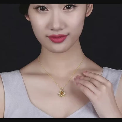 18K Gold Plated Topaz Pendant Necklace – Elegant Women’s Jewelry Gift